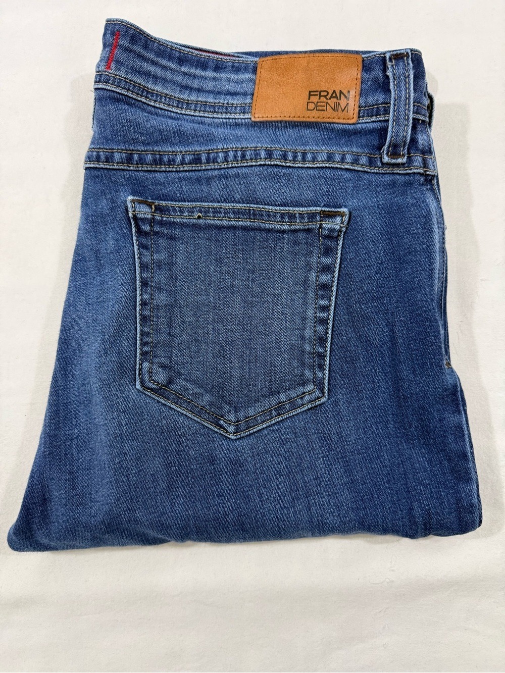 Fran Denim Iris Button Fly Skinny Jeans Women’s Size 31 Medium Wash Stretch - Picture 5 of 12